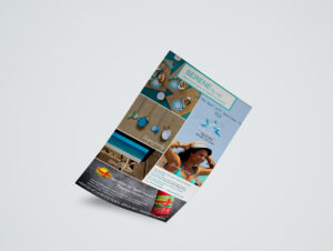 Tri-fold brochure design mockup